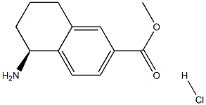 (S)-METHYL 5-AMINO-5,6,7,8-TETRAHYDRONAPHTHALENE-2-CARBOXYLATE HYDROCHLORIDE 结构式