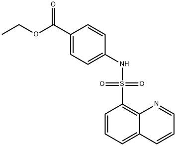 4-(喹啉-8-基磺酰氨基)苯甲酸乙酯 结构式