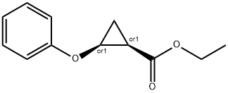 Cyclopropanecarboxylic acid, 2-phenoxy-, ethyl ester, cis- 结构式