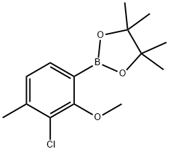 3-Chloro-2-methoxy-4-methylphenylboronic acid pinacol ester 结构式