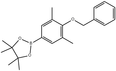 4-Benzyloxy-3,5-dimethylphenylboronic acid pinacol ester 结构式