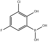 3-氯-5-氟-2-羟基苯硼酸 结构式