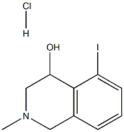 5-iodo-2-methyl-3,4-dihydro-1H-isoquinolin-4-ol:hydrochloride 结构式