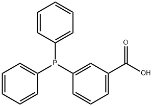3-(二苯基膦基)苯甲酸 结构式