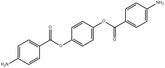 [4-(4-氨基苯甲酰基)氧苯基]4-氨基苯甲酸酯 结构式
