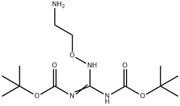 N,N-二-BOC-N-氨基乙氧基胍 结构式
