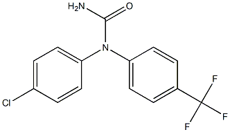 N-(4-chlorophenyl)-N-[4-(trifluoromethyl)phenyl]-Urea 结构式