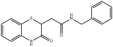 N-benzyl-2-(3-oxo-3,4-dihydro-2H-benzo[b][1,4]thiazin-2-yl)acetamide 结构式
