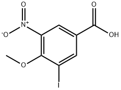 3-Iodo-4-methoxy-5-nitro-benzoic acid 结构式