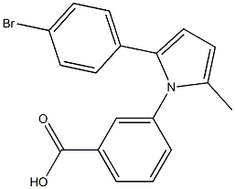 Benzoic acid,3-[2-(4-bromophenyl)-5-methyl-1H-pyrrol-1-yl]- 结构式
