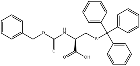 (R)-2-(((苄氧基)羰基)氨基)-3-(三苯甲基硫基)丙酸 结构式