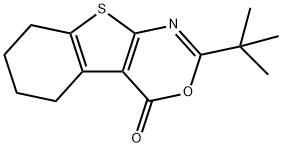 2-(tert-butyl)-5,6,7,8-tetrahydro-4H-benzo[4,5]thieno[2,3-d][1,3]oxazin-4-one 结构式