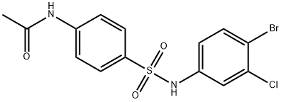 N-(4-{[(4-bromo-3-chlorophenyl)amino]sulfonyl}phenyl)acetamide 结构式
