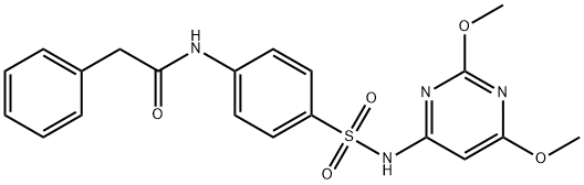 N-(4-(N-(2,6-dimethoxypyrimidin-4-yl)sulfamoyl)phenyl)-2-phenylacetamide 结构式