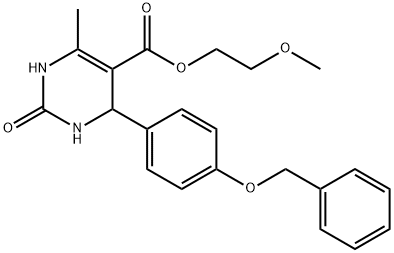 2-methoxyethyl 4-(4-(benzyloxy)phenyl)-6-methyl-2-oxo-1,2,3,4-tetrahydropyrimidine-5-carboxylate 结构式