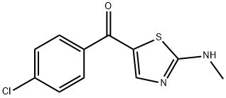 (4-氯苯基)(2-(甲基氨基)噻唑-5-基)甲酮 结构式
