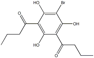 1-Butanone, 1,1'-(5-bromo-2,4,6-trihydroxy-1,3-phenylene)bis- 结构式