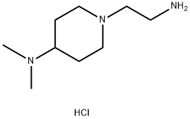1-(2-aminoethyl)-N,N-dimethylpiperidin-4-amine hydrochloride 结构式