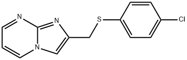 2-(((4-chlorophenyl)thio)methyl)imidazo[1,2-a]pyrimidine 结构式