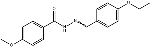 N'-(4-ethoxybenzylidene)-4-methoxybenzohydrazide 结构式