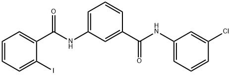 N-(3-{[(3-chlorophenyl)amino]carbonyl}phenyl)-2-iodobenzamide 结构式