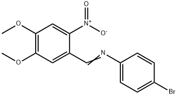 (4-bromophenyl)(4,5-dimethoxy-2-nitrobenzylidene)amine 结构式