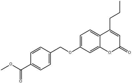 methyl 4-(((2-oxo-4-propyl-2H-chromen-7-yl)oxy)methyl)benzoate 结构式