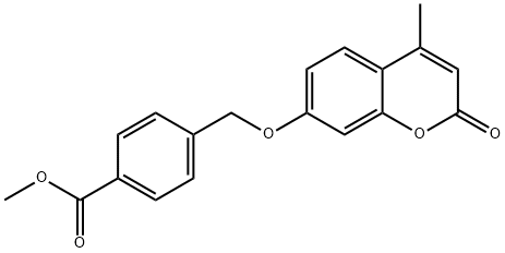 methyl 4-(((4-methyl-2-oxo-2H-chromen-7-yl)oxy)methyl)benzoate 结构式