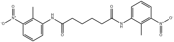 N,N'-bis(2-methyl-3-nitrophenyl)hexanediamide 结构式