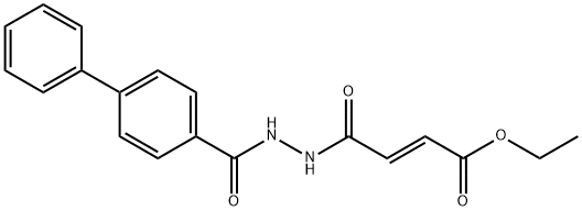 ethyl 4-[2-(4-biphenylylcarbonyl)hydrazino]-4-oxo-2-butenoate 结构式