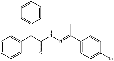 N'-[1-(4-bromophenyl)ethylidene]-2,2-diphenylacetohydrazide 结构式