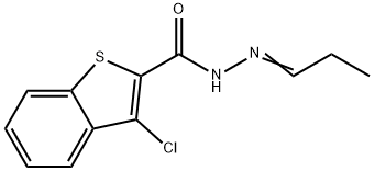 3-chloro-N'-propylidene-1-benzothiophene-2-carbohydrazide 结构式