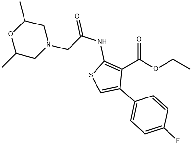 ethyl 2-(2-(2,6-dimethylmorpholino)acetamido)-4-(4-fluorophenyl)thiophene-3-carboxylate 结构式