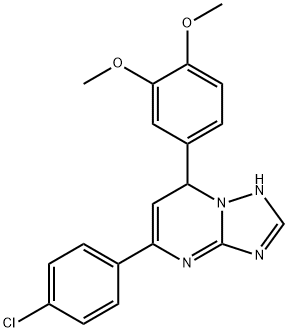 5-(4-chlorophenyl)-7-(3,4-dimethoxyphenyl)-4,7-dihydro-[1,2,4]triazolo[1,5-a]pyrimidine 结构式