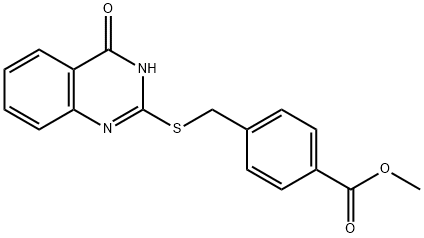 methyl 4-(((4-oxo-3,4-dihydroquinazolin-2-yl)thio)methyl)benzoate 结构式