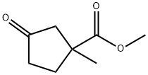 甲基 1-甲基-3-氧亚基环戊烷-1-甲酸基酯 结构式