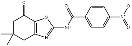 N-(5,5-dimethyl-7-oxo-4,5,6,7-tetrahydrobenzo[d]thiazol-2-yl)-4-nitrobenzamide 结构式