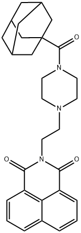 2-(2-(4-((1s,3s)-adamantane-1-carbonyl)piperazin-1-yl)ethyl)-1H-benzo[de]isoquinoline-1,3(2H)-dione 结构式