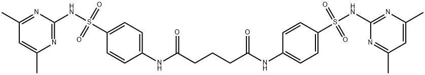 N,N'-bis(4-{[(4,6-dimethyl-2-pyrimidinyl)amino]sulfonyl}phenyl)pentanediamide 结构式