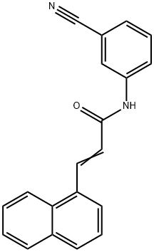 N-(3-cyanophenyl)-3-(1-naphthyl)acrylamide 结构式