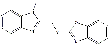 2-(((1-methyl-1H-benzo[d]imidazol-2-yl)methyl)thio)benzo[d]oxazole 结构式