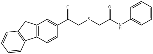 2-[2-(9H-fluoren-2-yl)-2-oxoethyl]sulfanyl-N-phenylacetamide 结构式