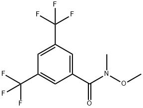 N-甲氧基-N-甲基-3,5-二(三氟甲基)苯甲酰胺 结构式