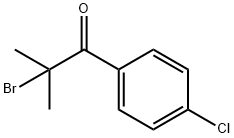 2-bromo-1-(4-chlorophenyl)-2-methylpropan-1-one 结构式