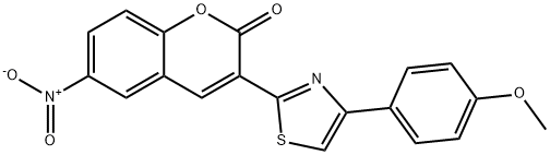 3-(4-(4-methoxyphenyl)thiazol-2-yl)-6-nitro-2H-chromen-2-one 结构式