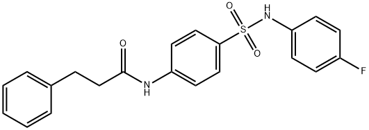 N-{4-[(4-fluorophenyl)sulfamoyl]phenyl}-3-phenylpropanamide 结构式