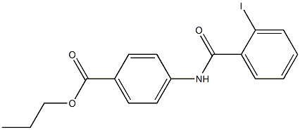 propyl 4-{[(2-iodophenyl)carbonyl]amino}benzoate 结构式