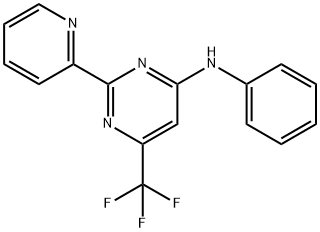 N-苯基-2-(吡啶-2-基)-6-(三氟甲基)嘧啶-4-胺 结构式