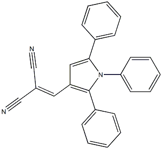 2-[(1,2,5-triphenylpyrrol-3-yl)methylidene]propanedinitrile 结构式