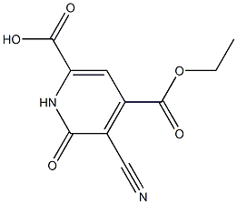 5-氰基-4-(乙氧基羰基)-6-氧代-1,6-二氢吡啶-2-羧酸 结构式